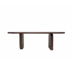 Aurora Dining Table with Natural Walnut Finish & Unique Flattened Edge