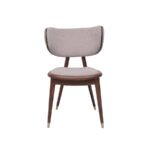 Aurora Dining Chair with Rosewood Structure & Jute Fabric Upholstery