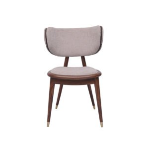 Aurora Dining Chair with Rosewood Structure & Jute Fabric Upholstery