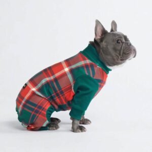 Green & Red Plaid Dog Pajama