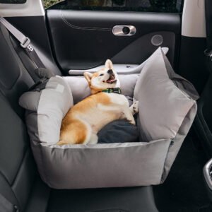 Dog Car Seat Bed – Safety Booster, Washable Plush