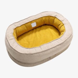 Orthopedic Calming Donut Dog Bed – Waterproof Liner, Washable Cover (M–2XL) | Fetchzio