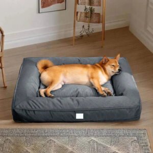 Orthopedic Waterproof Dog Bed for Large Dogs – Anti-Anxiety 360° Bolster, Washable (M–3XL) | Fetchzio