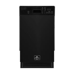 FORNO Espresso Polo 18″ Built-in Dishwasher in Black, FDWBI8041-18BLK
