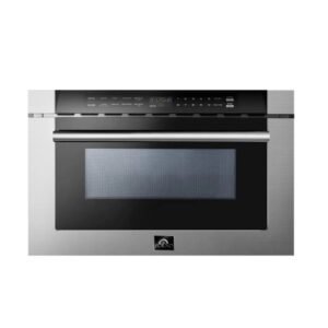 FORNO Capoliveri 24″ 1.2 cu. ft. Built-In Microwave Drawer in Stainless Steel, FMWDR3000-24